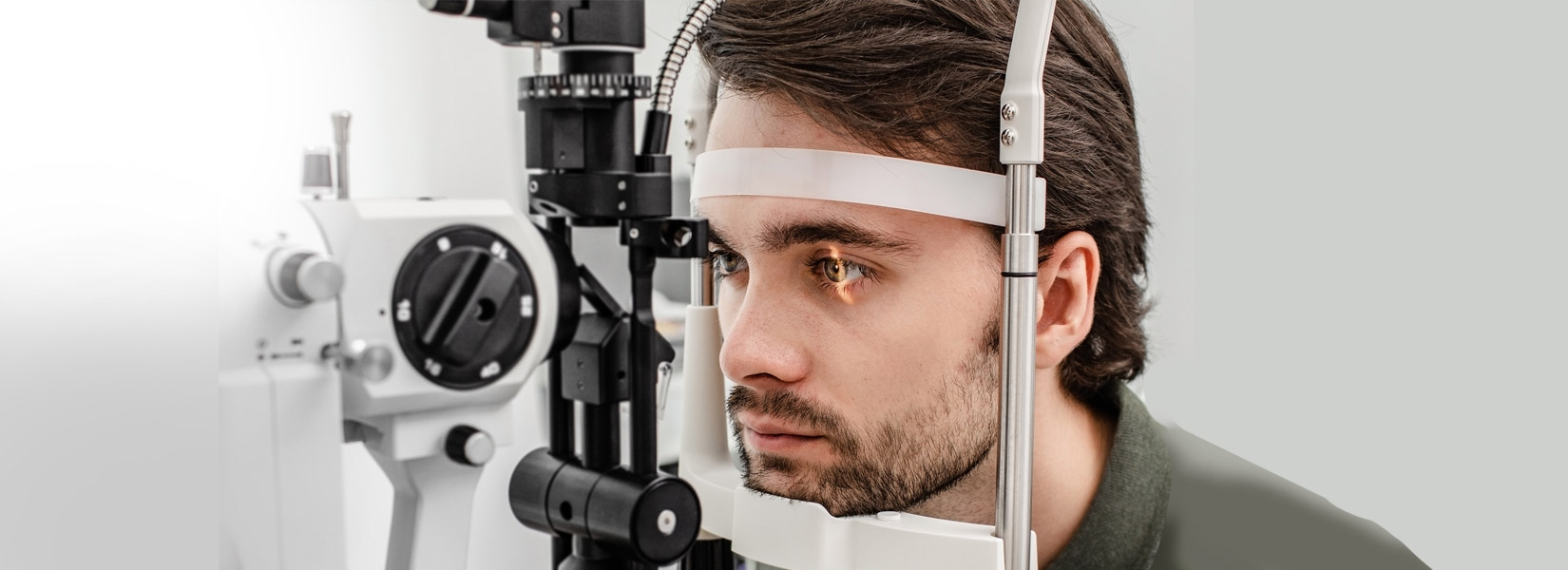 young man during eye exam in The Landings